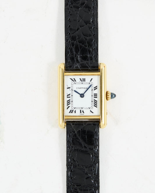 CARTIER TANK LOUIS PARIS DIAL IN YELLOW GOLD WITH DEPLOYANT CLASP