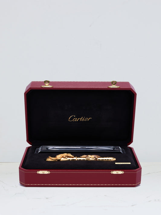 CARTIER CROCODILES DE CARTIER LA DOÑA FOUNTAIN PEN WITH FULL SET - LIMITED EDITION